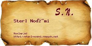 Sterl Noémi névjegykártya